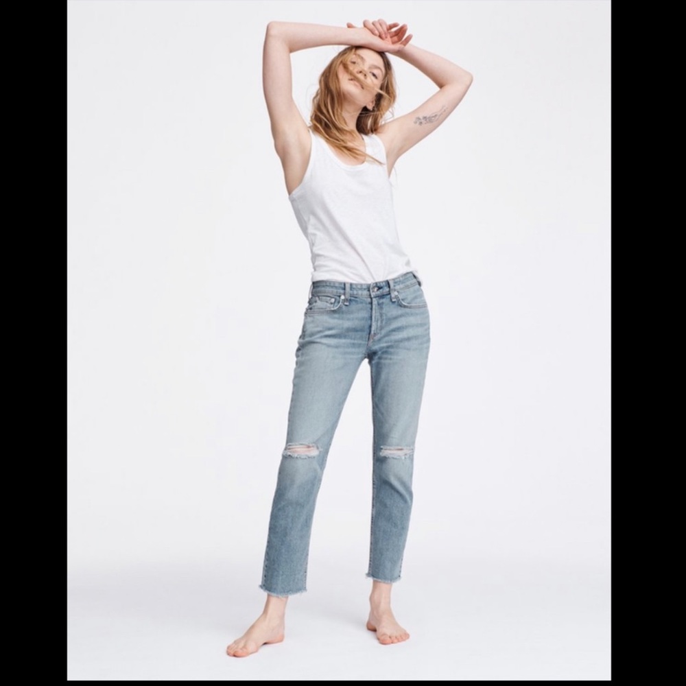 Rag and Bone Dre low-rise slim boyfriend jeans!